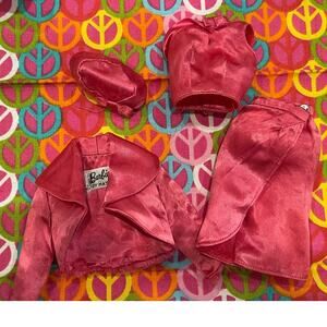 Mattel Barbie Doll Satin N Rose Outfit Tagged - Jacket, Skirts, Top & Hat